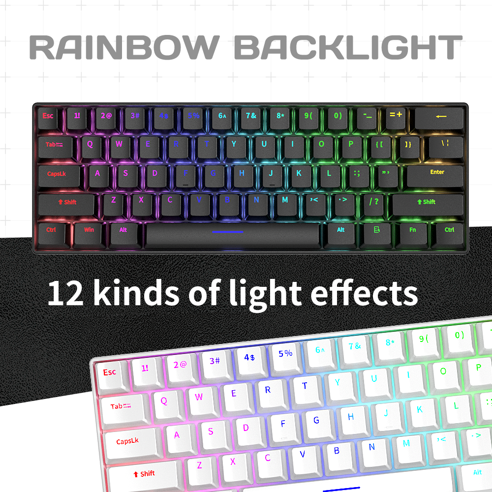 zifriend h61k with rgb lighting mechanical keyboard