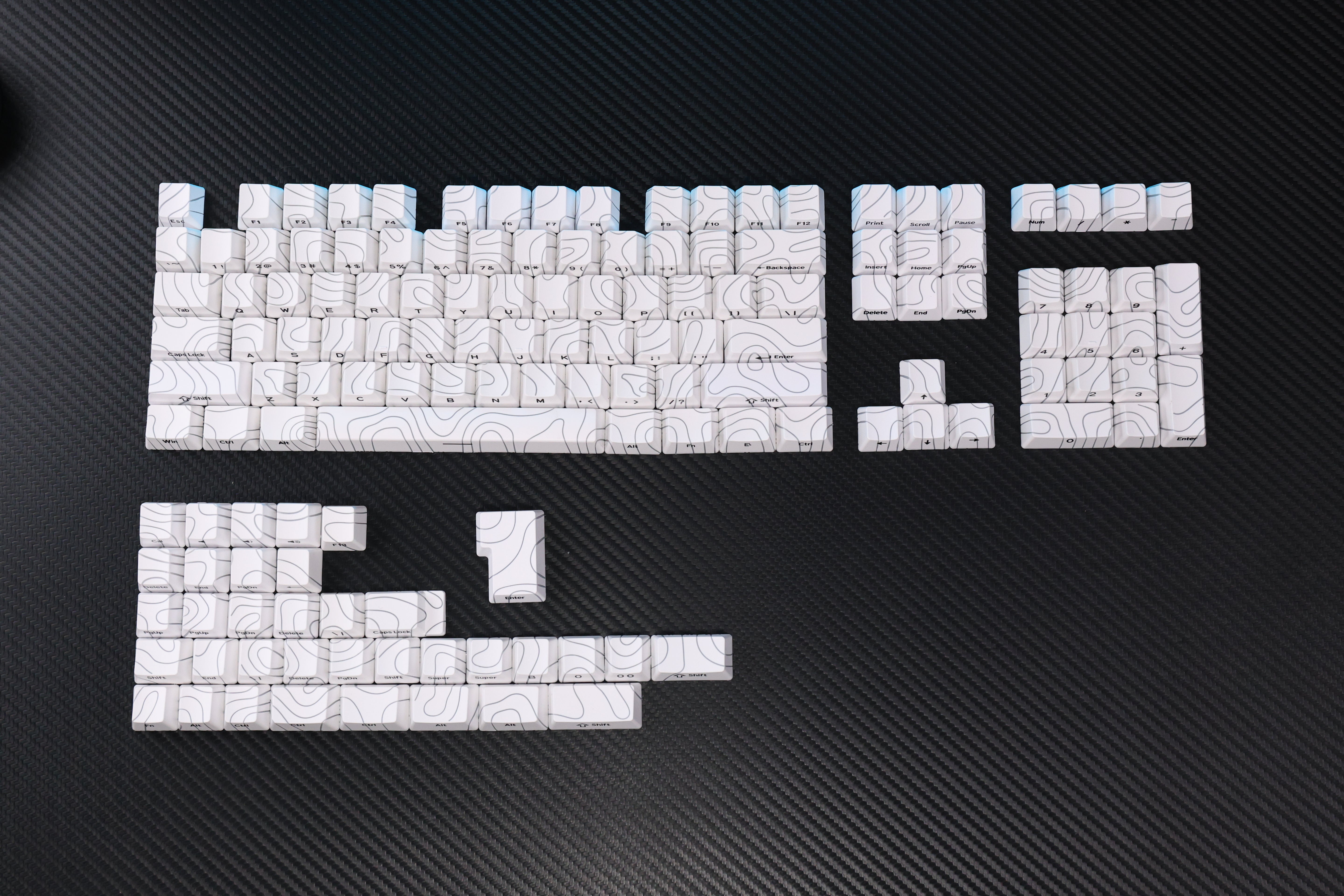 white contour line keycap set sri lanka