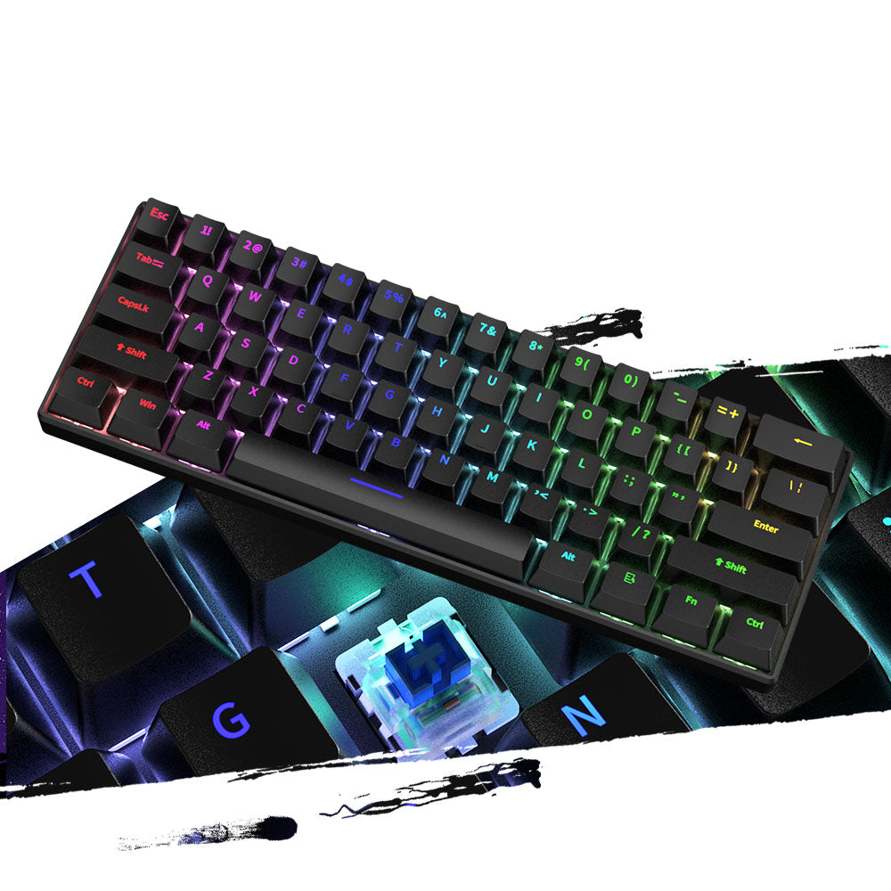 Zifriend H61K 60% Wired Mechanical Keyboard