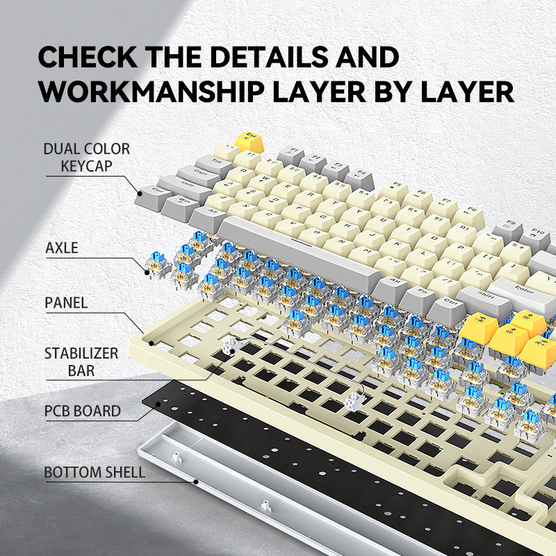 T-Wolf T50 Wired Mechanical Keyboard