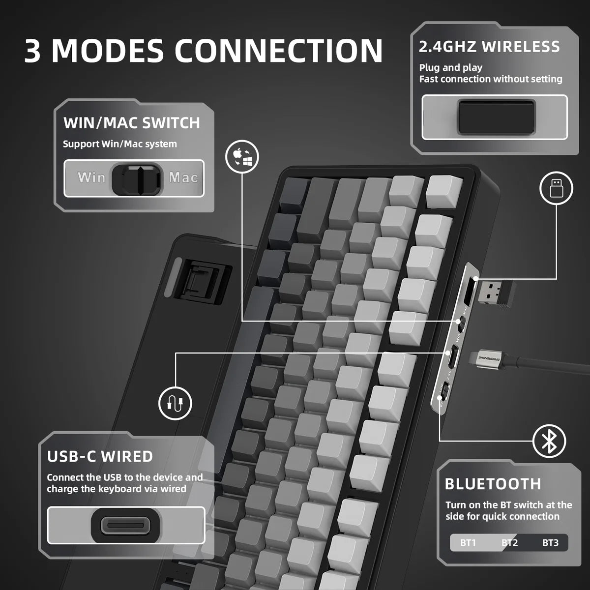 Attack Shark X85 75% Wireless Mechanical Keyboard