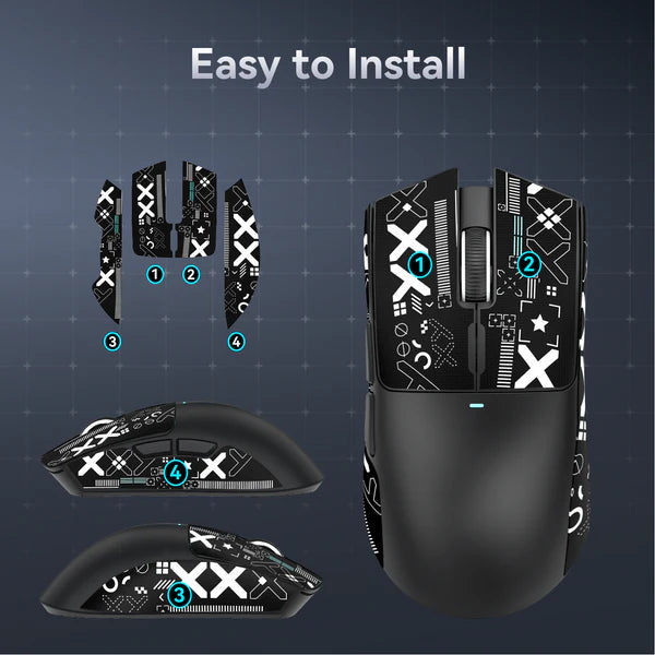 attack shark x11 black mouse tape instructions