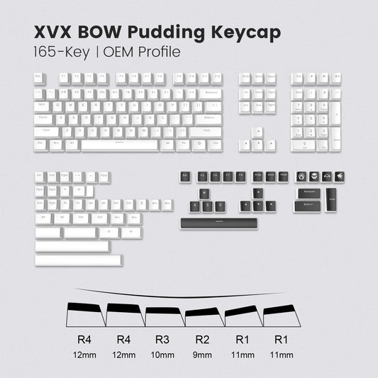 XVX White Pudding Keycaps