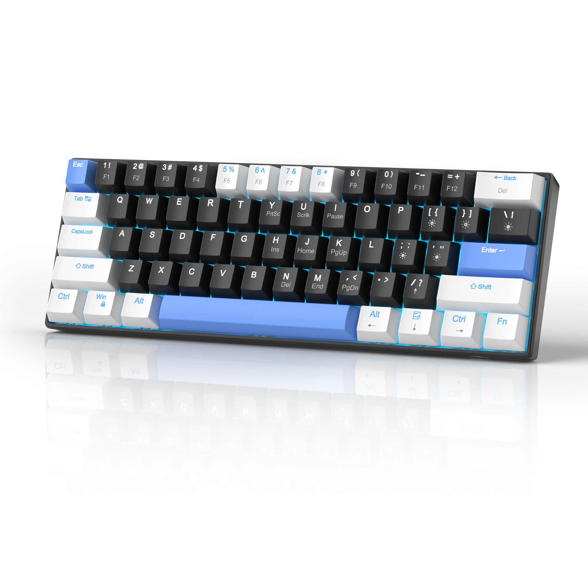 MageGee MK-Star61 White Black 60% Mechanical Keyboard