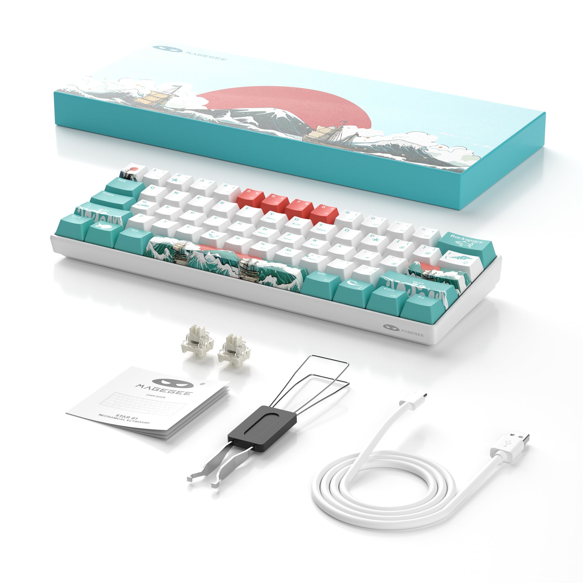 MageGee MK-Star61 Waves 60% Mechanical Keyboard