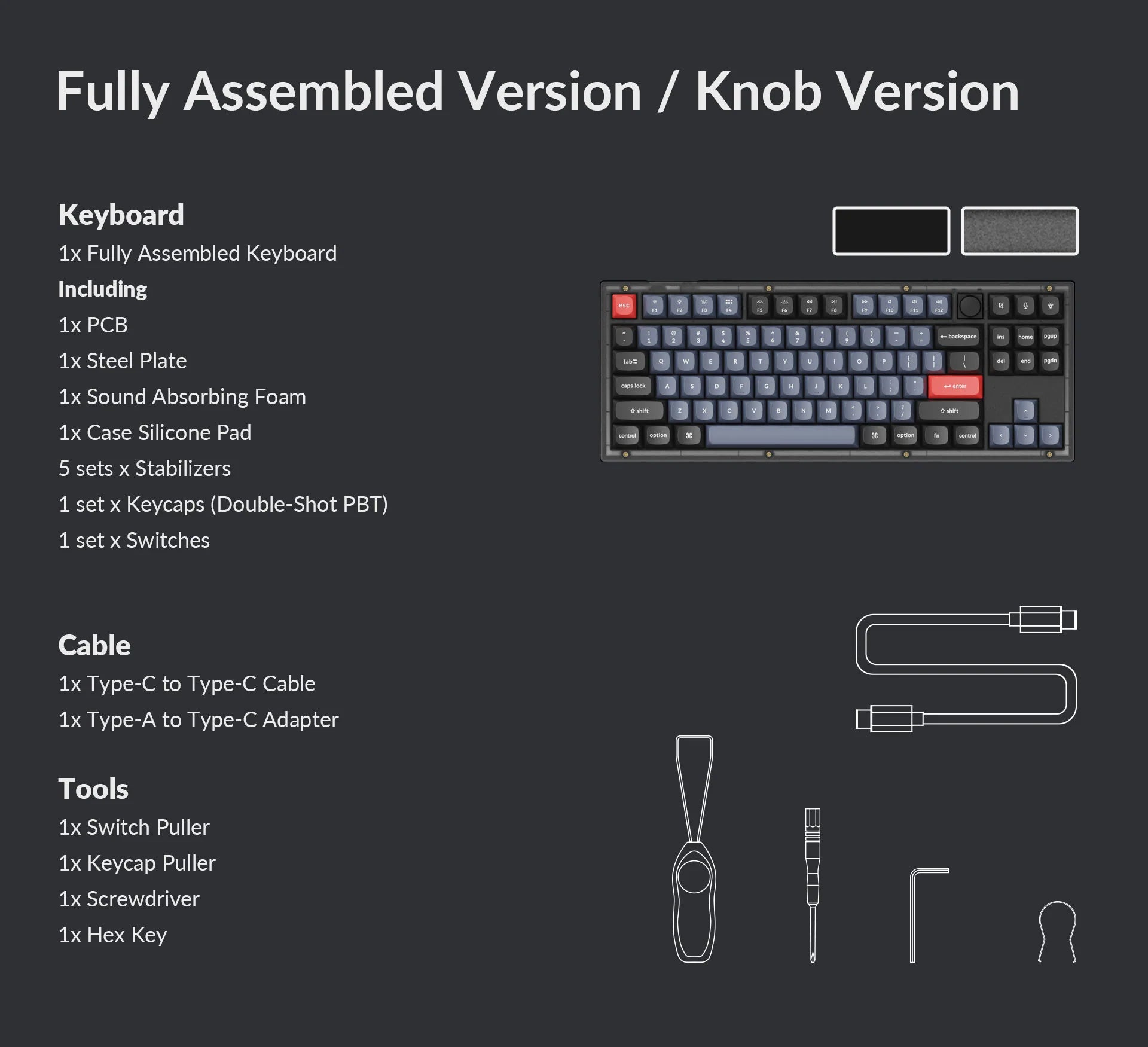 Keychron V3 QMK Custom Mechanical Keyboard (Red Switch) - Disrupt