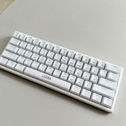 LEAVEN K620 Wired Mechanical Keyboard - White - Disrupt